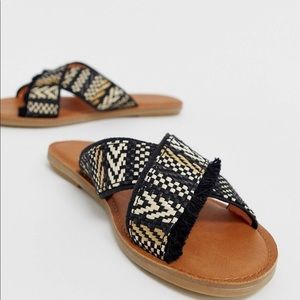NWT TOMS Viv Woven mule sandals ASOS